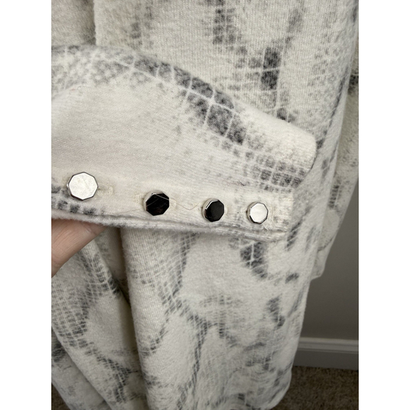 White House Black Market Snake Print Open Front Cardigan Small - Picture 8 of 10